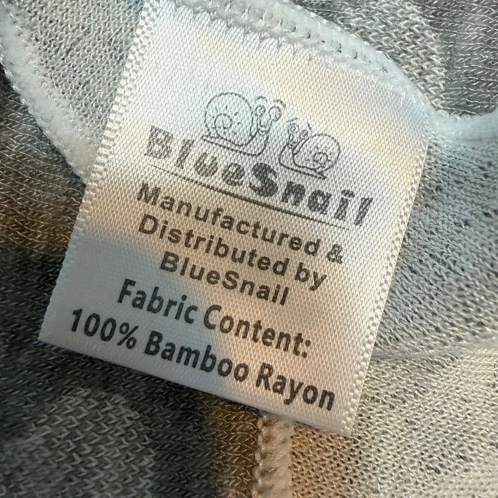 Blue Snail‎ bamboo rayon grey white cloud baby swaddle blanket